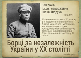 Онлайн проєкт «Борці за незалежність України у ХХ столітті»: до 130-річчя від дня народження Івана Андруха