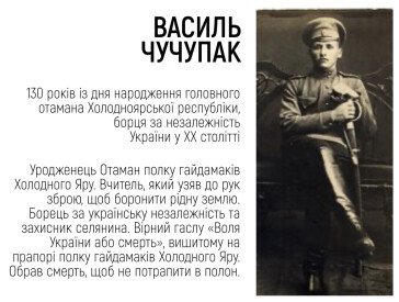Василь Чучупак: «Всі як один до Холодного Яру. Всі за зброю!». До 130-річчя з дня народження