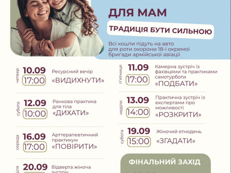 У Полтаві відбудеться «Фестиваль можливостей для мам» — про ресурс, підтримку та силу жінки